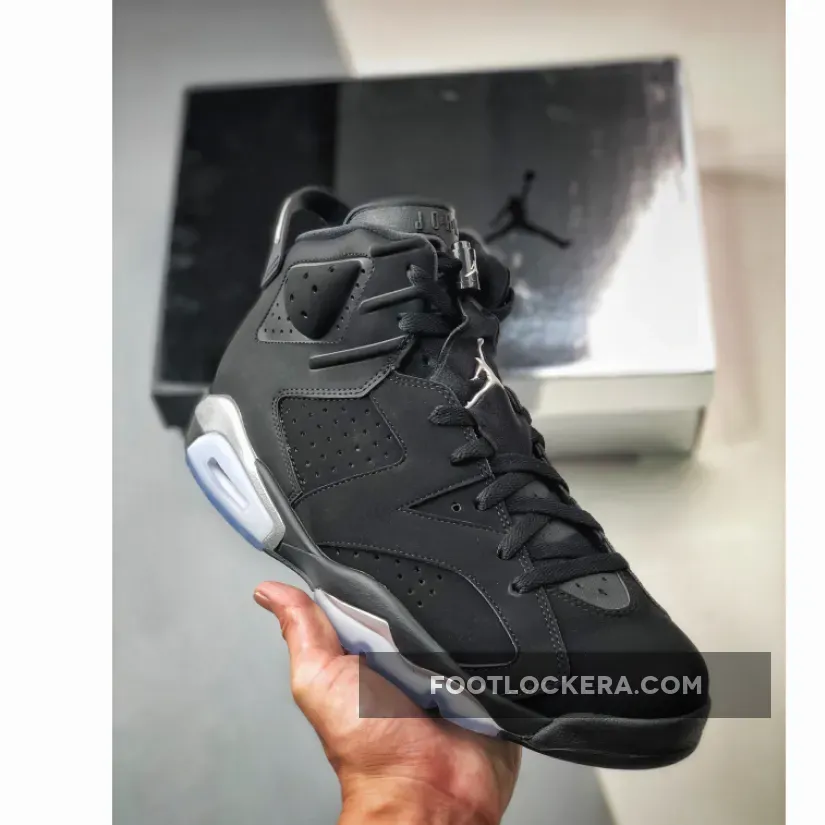 Air Jordan 6 Black/Metallic Silver black and silver jordans
