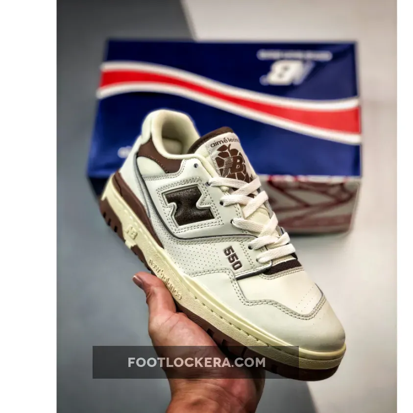 Aimé Leon Dore x New Balance 550 'White/Brown' / nb 550 brown