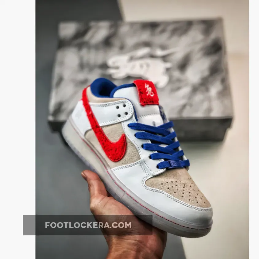 Nike Dunk Low "Year of the Rabbit" White/Crimson-Royal FD4203-161