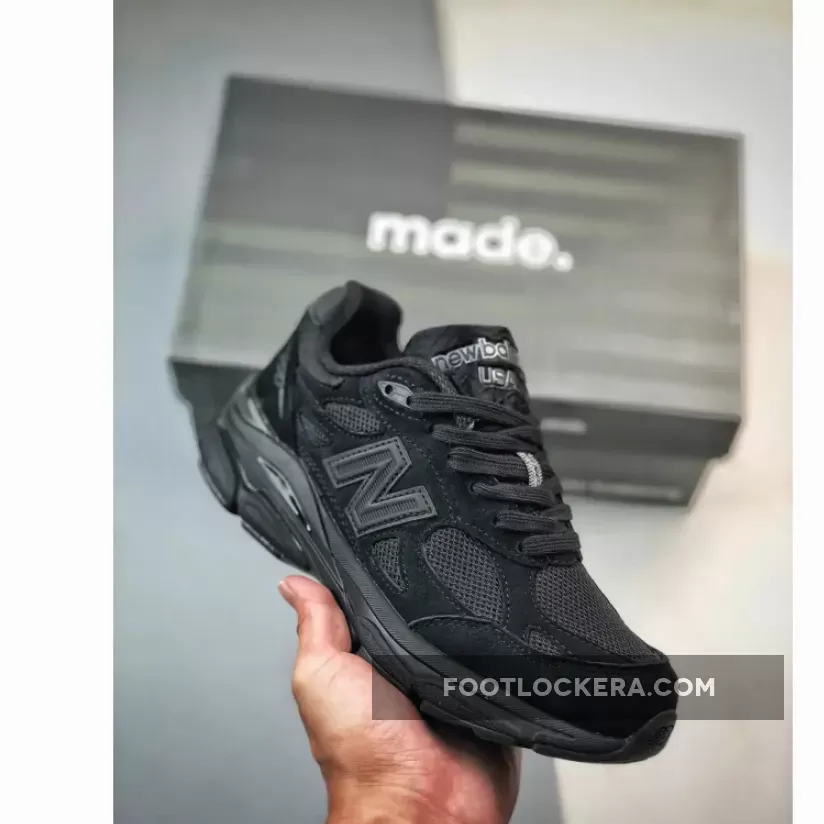 Cheap New Balance 990v3 MiUSA Total Black M990TB3