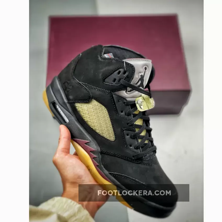 A Ma Maniére X Air Jordan 5 Black/Burgundy Crush-Pale Ivory | jordan 5 dark