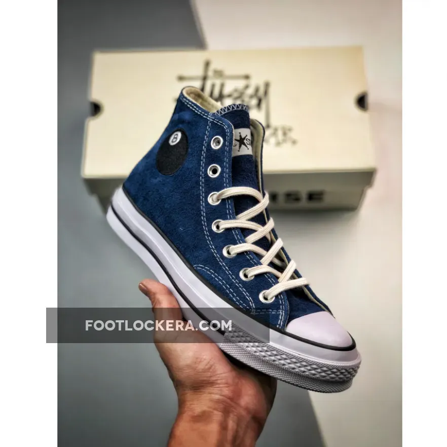 Stussy x Converse Chuck 70 High 8 Ball Navy A03711C / stussy converse