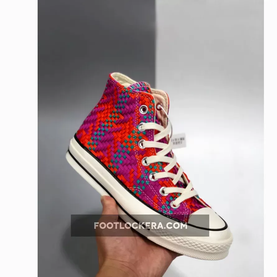 Converse Culture Weave Chuck 70 High Top Cherry Red/Pink/Egret 167990C Online