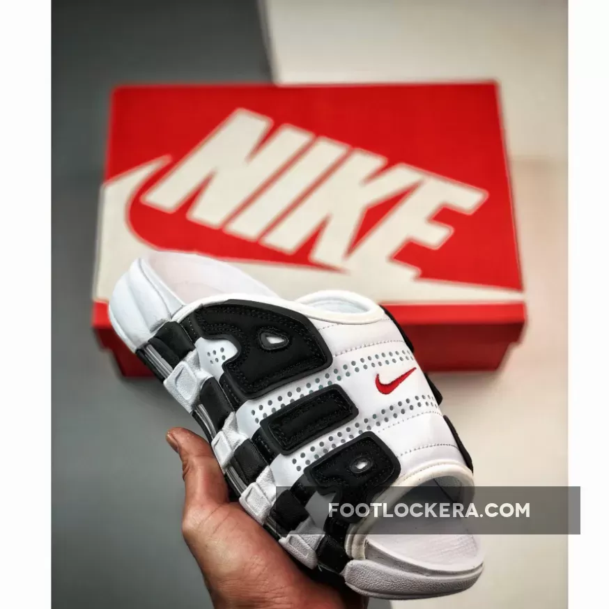 Nike Air More Uptempo Slide White Red Black FB7815-100