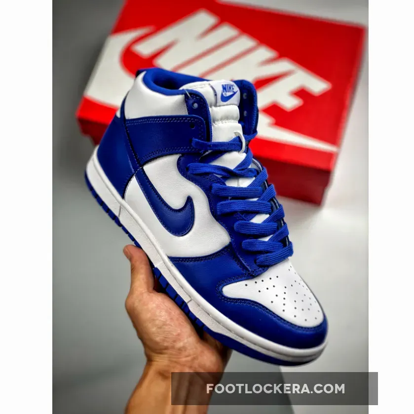 Nike Dunk High White/Game Royal #dunk hi kentucky