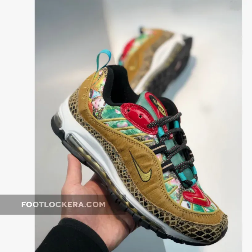 Nike Air Max 98 'CNY' Multi-Color/Metallic Gold-University Red - max chinese