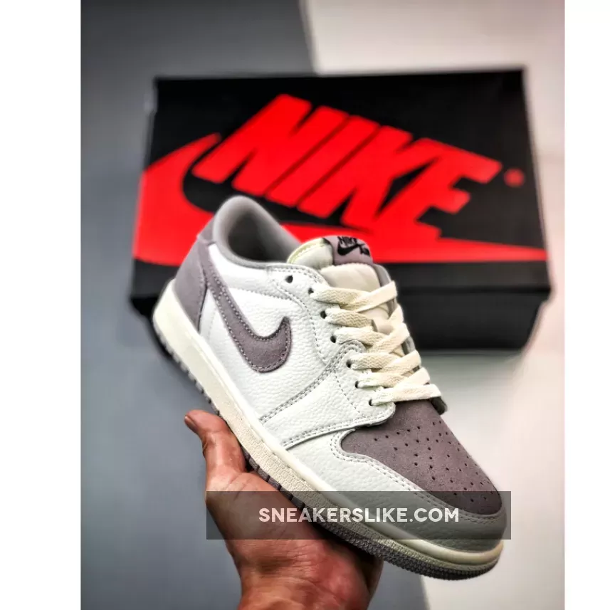 Air Jordan 1 Low Sail/Black-Atmosphere Grey DZ0790-101 New Releases