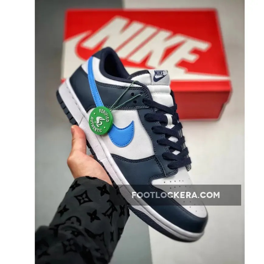 Nike Dunk Low Midnight Navy/White-Blue FN7800-400 For Sale