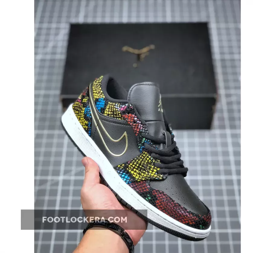 Air Jordan 1 Low 'BHM' Multicolor Snakeskin CW5580-001 Online