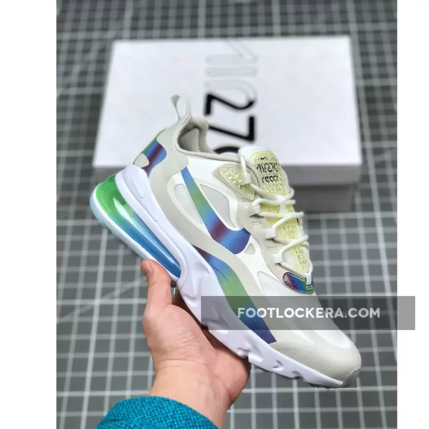 Air Max 270 React 'Bubble Pack' White/Lemon Green-Multi-Color - air max 270 white multicolor