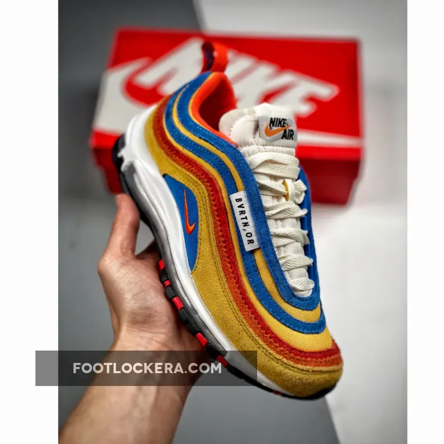 Nike Air Max 97 SE Running Club Yellow Blue #red white blue air max