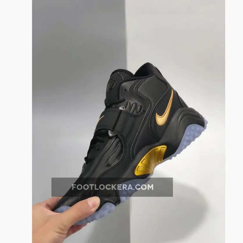 Nike Air Zoom Turf Jet 97 Black/Metallic Gold-Pure Platinum / black and gold turfs