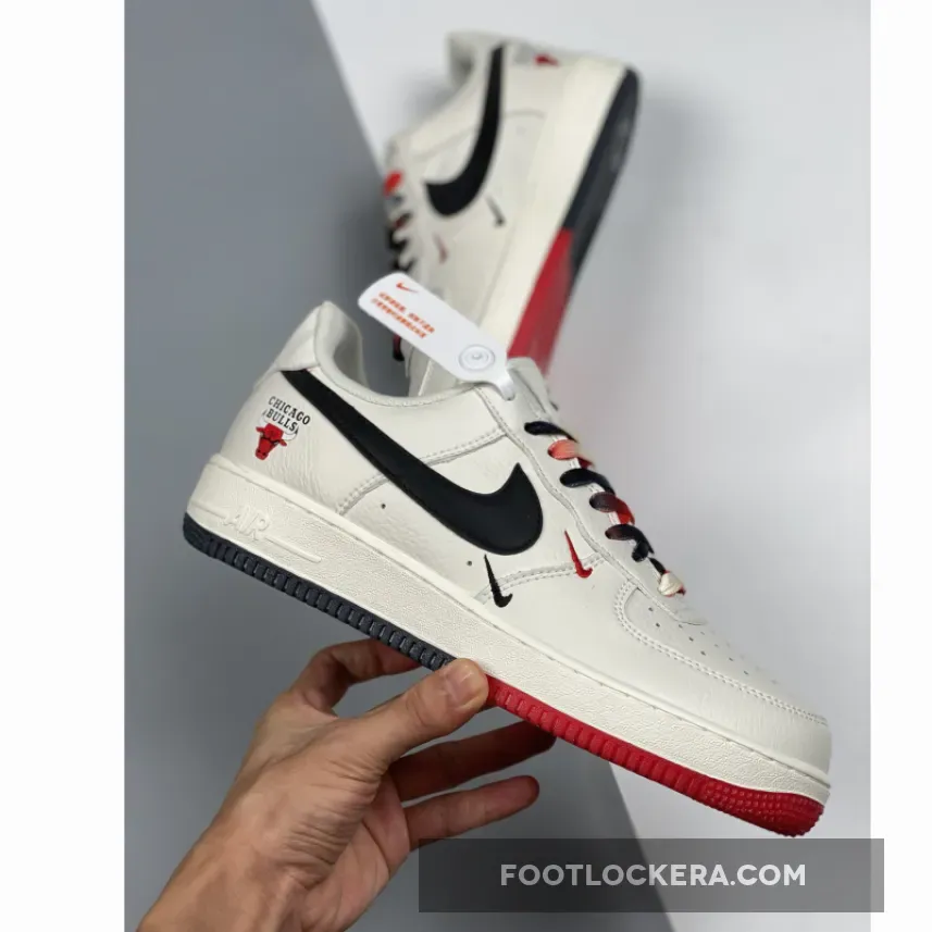 Nike Air Force 1 Low 'Chicago Bulls' White Black Red - air force 1 chicago red