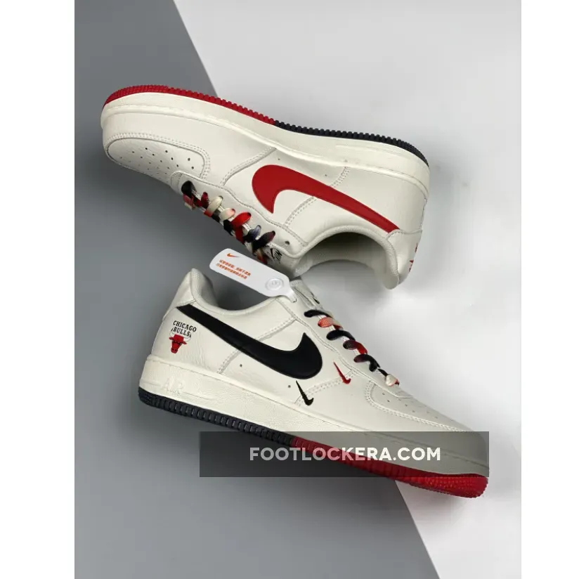Nike Air Force 1 Low 'Chicago Bulls' White Black Red - air force 1 chicago red