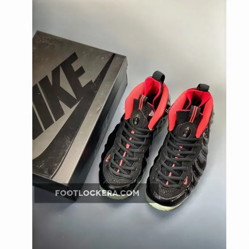 Nike Air Foamposite Pro Premium Black/Black-Laser Crimson - foamposite pro yeezy
