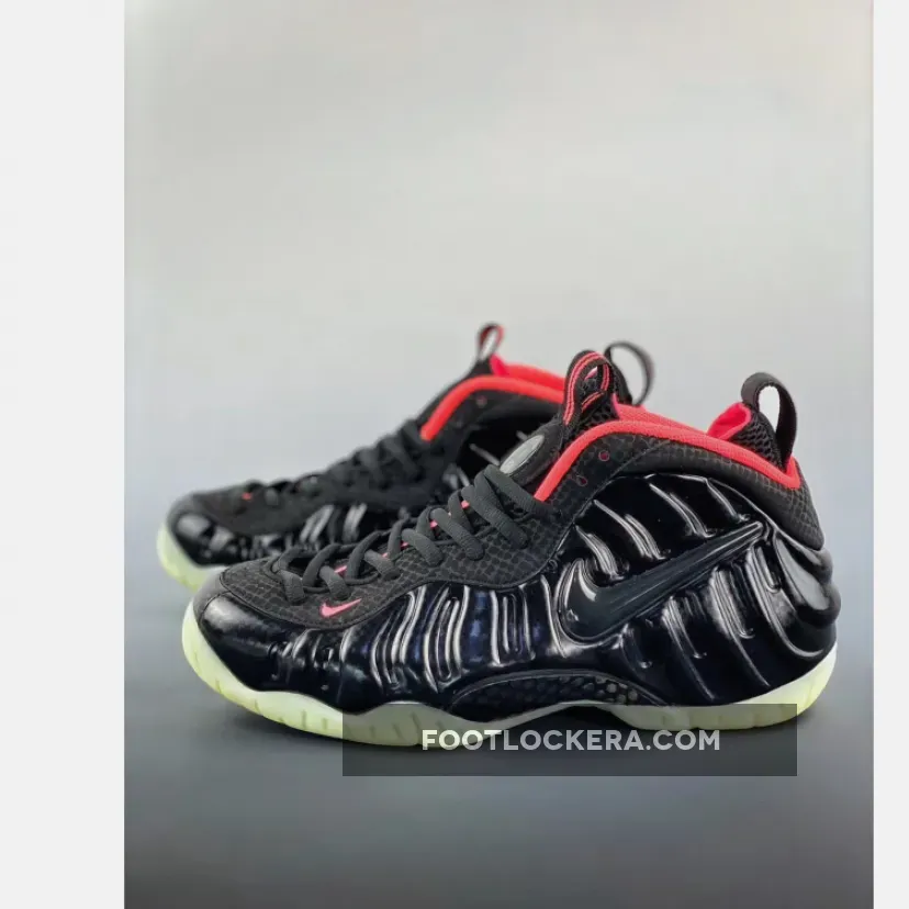 Nike Air Foamposite Pro Premium Black/Black-Laser Crimson - foamposite pro yeezy