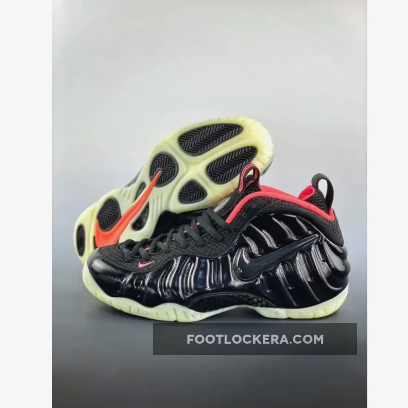 Nike Air Foamposite Pro Premium Black/Black-Laser Crimson - foamposite pro yeezy