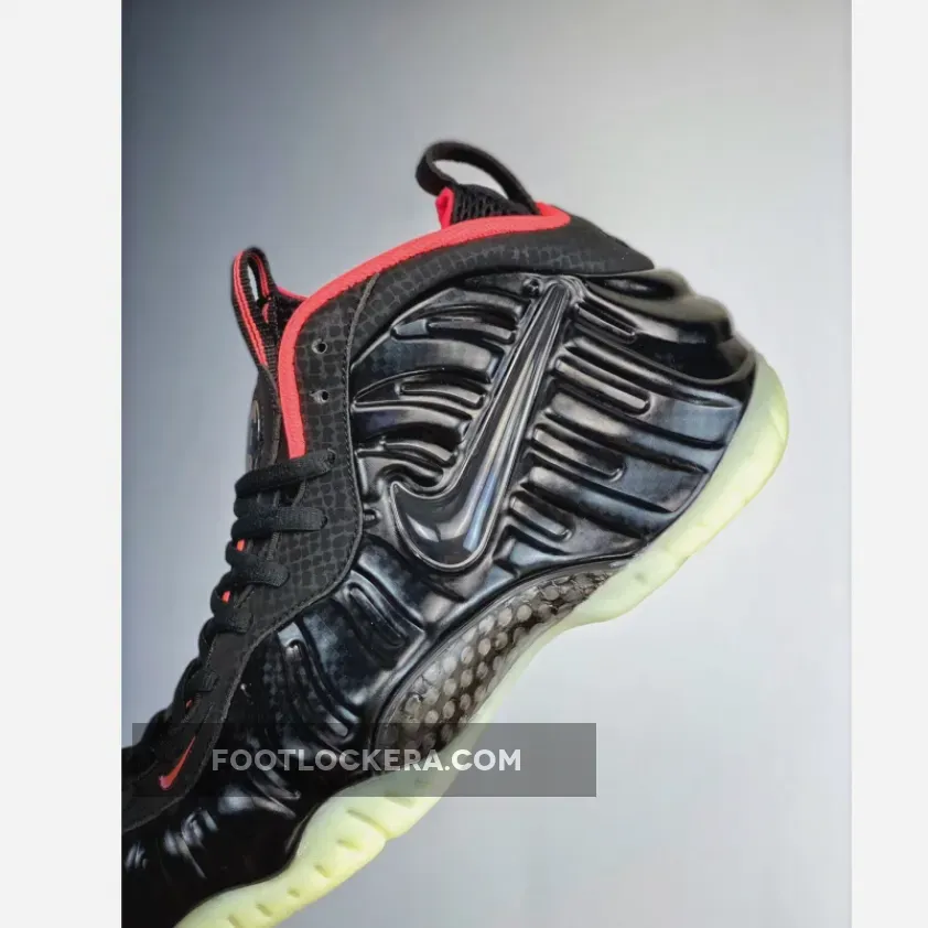 Nike Air Foamposite Pro Premium Black/Black-Laser Crimson - foamposite pro yeezy