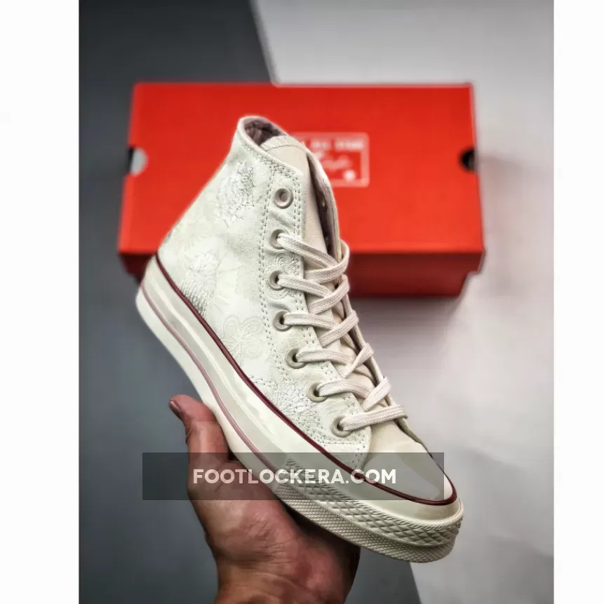 Converse Chuck 70 Embroidered Desert Floral Light Bone A00844C #gold and white converse