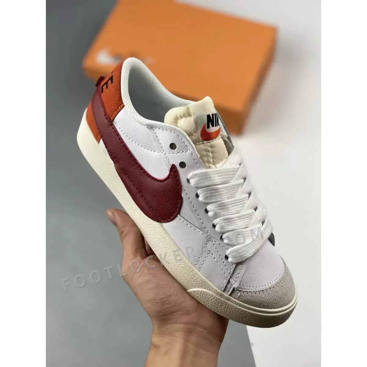 Online Nike Blazer Low Jumbo White Red DQ1470-104
