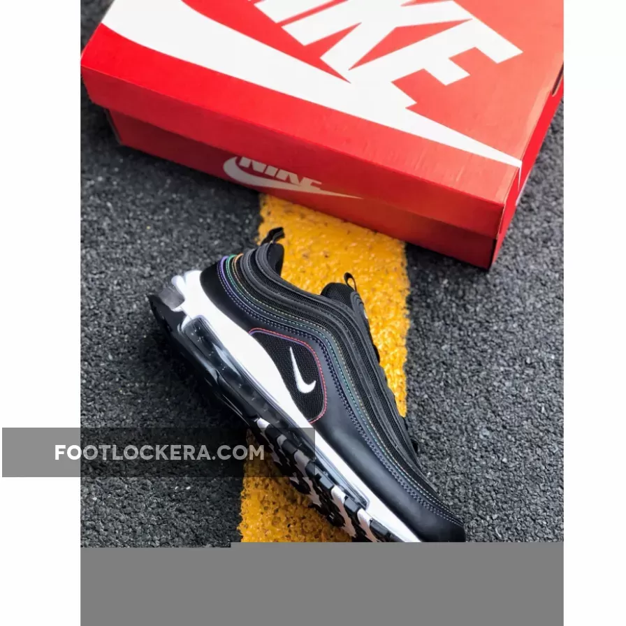 Nike Air Max 97 Black/Multi Stitch #nike air max stitch