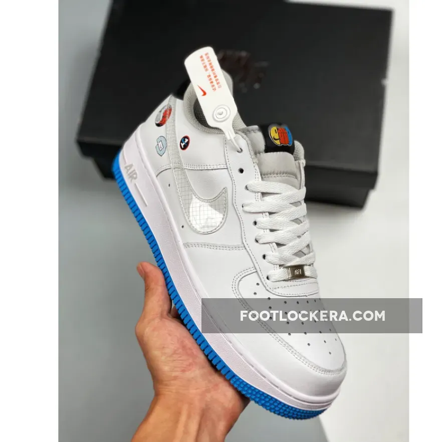 Nike Air Force 1 'Sticker' White/Wolf Grey/Black/Multi-Color - nike air force with stickers