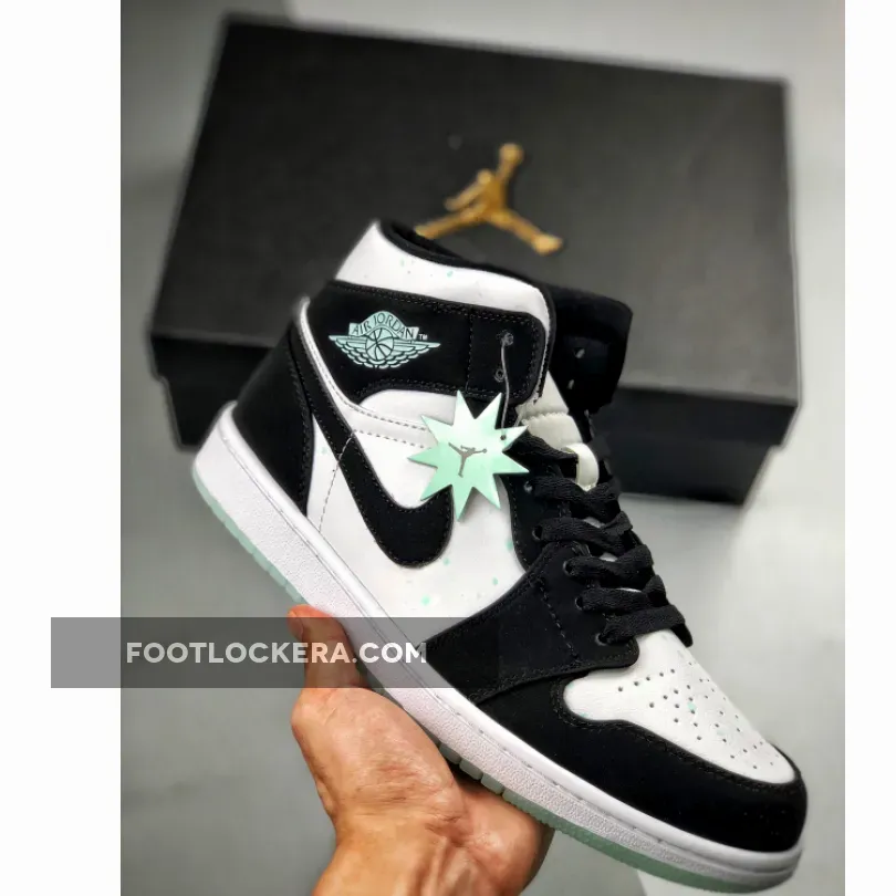 Air Force 1 Black Teal Air Jordan 1 Mid SE 'Panda' BQ6931-103