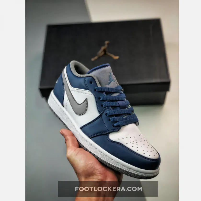 Nike Air Jordan 1 Low True Blue Cement Air Jordan 1 Low True Blue/Cement Grey-White