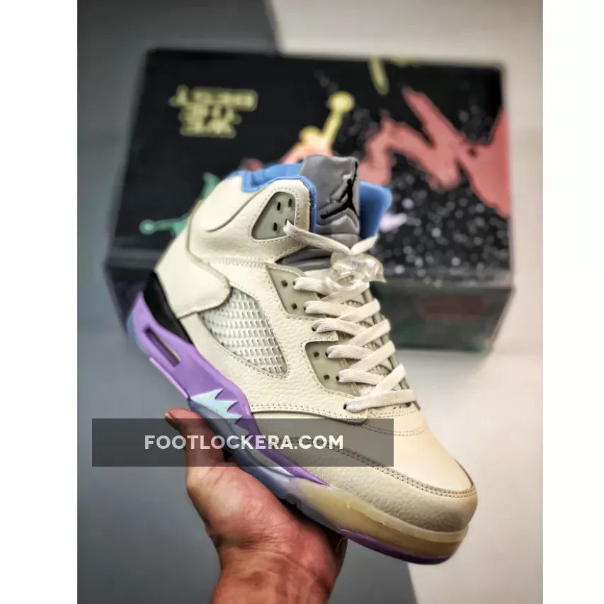 DJ Khaled x Air Jordan 5 Sail/Washed Yellow-Violet Star | we the best 5