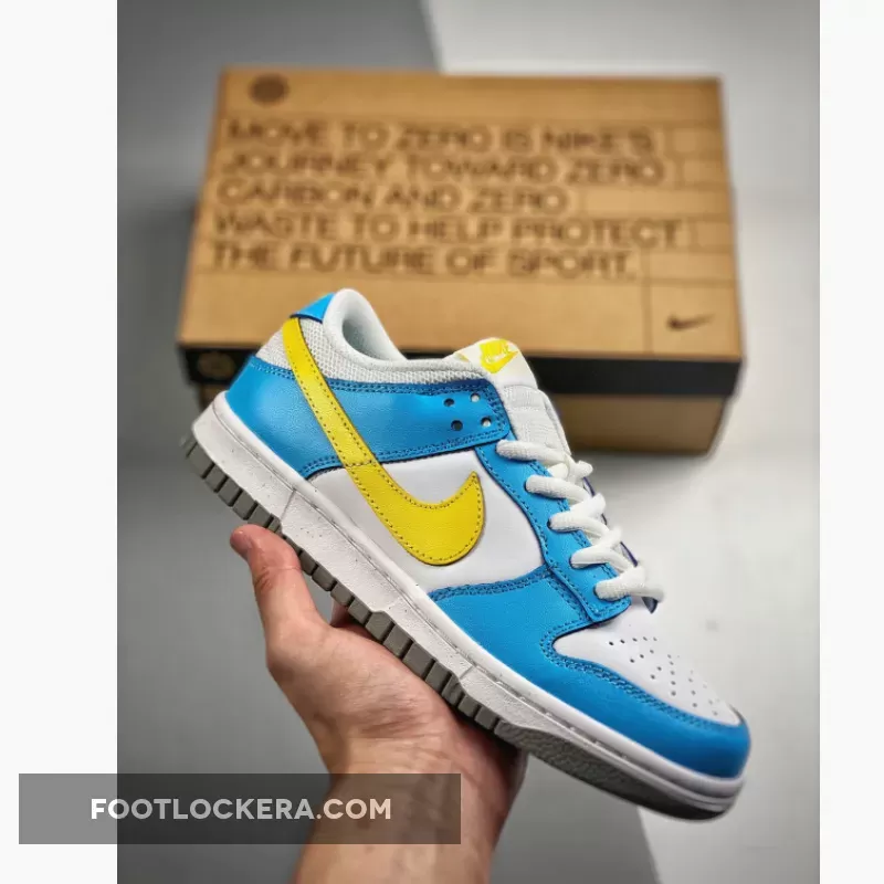 Nike Dunk Low Next Nature Blue Chill/White-Grey Fog-Yellow #homer simpson nike sb