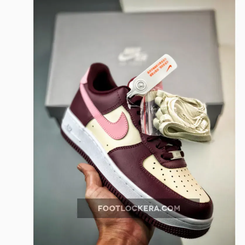 Nike Air Force 1 Low Valentine's Day Maroon FD9925-161 - night maroon and medium soft pink goat