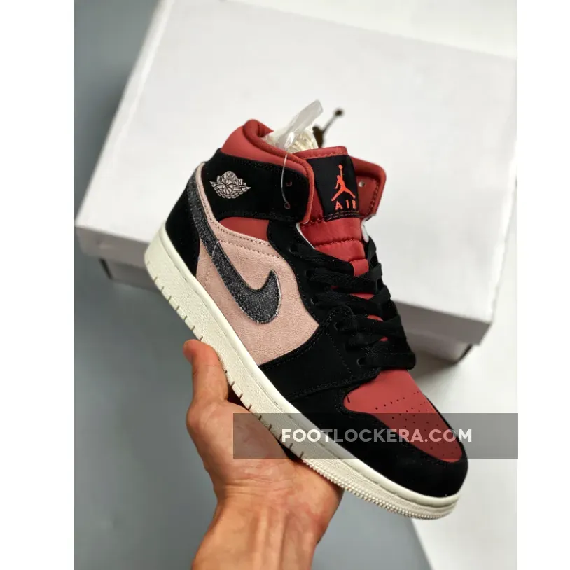 Air Jordan 1 Mid Burgundy Dusty Pink BQ6472-202