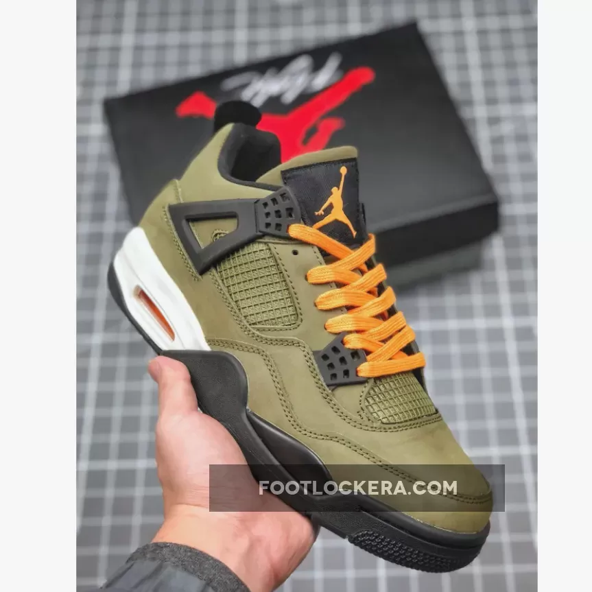 Air Jordan 4 Retro "Undefeated" Olive-Oiled Suede-Flight Satin / Suede Jordan 4