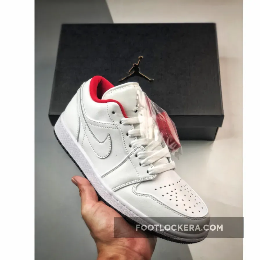 Air Jordan 1 Low White/Red 553560-164 jordan 5 insoles