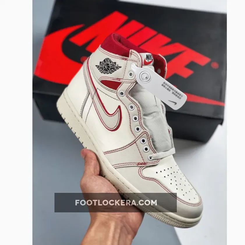 Air Jordan 1 Retro High OG Sail/Black-Phantom-University Red / jordan 1 phantom