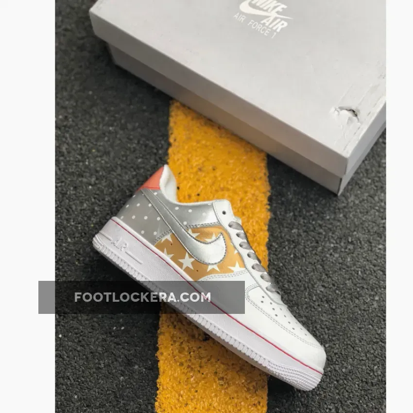 Nike Air Force 1 'Star' White/Metallic Silver-Tan nike air force stars