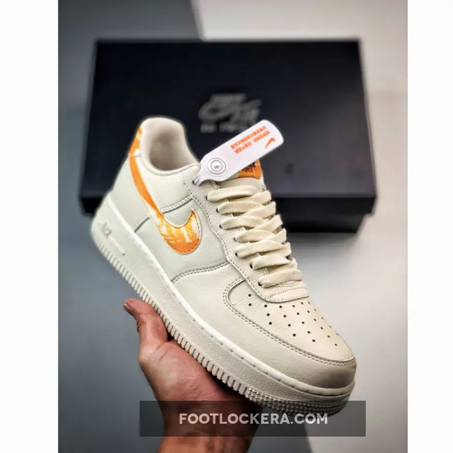 Nike Air Force 1 Low Sail/Orange-Black FN3419-100 Cheap