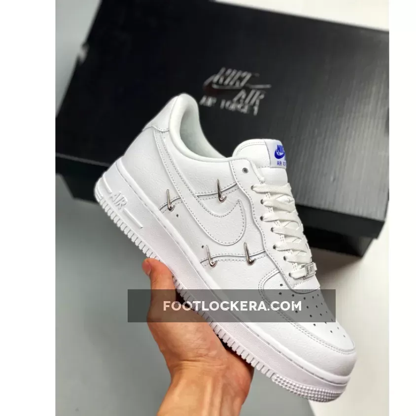 Nike Air Force 1 Gold Mini Swoosh White Metallic Gold For Womens