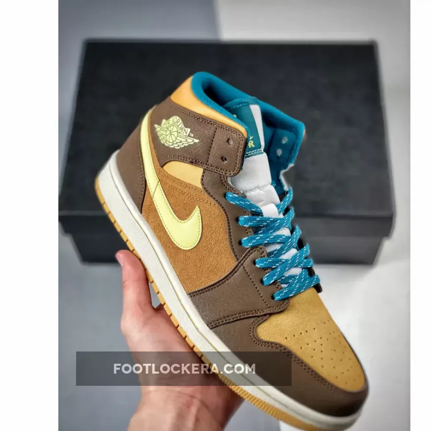 Air Jordan 1 Mid Cacao Wow/Luminous Green DZ6335-200