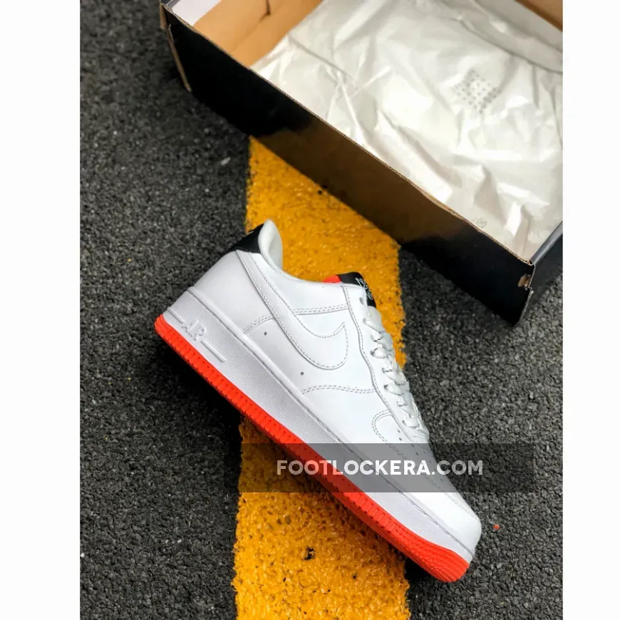 Nike Air Force 1 Low White/Black-Orange Peel nyvsny af1
