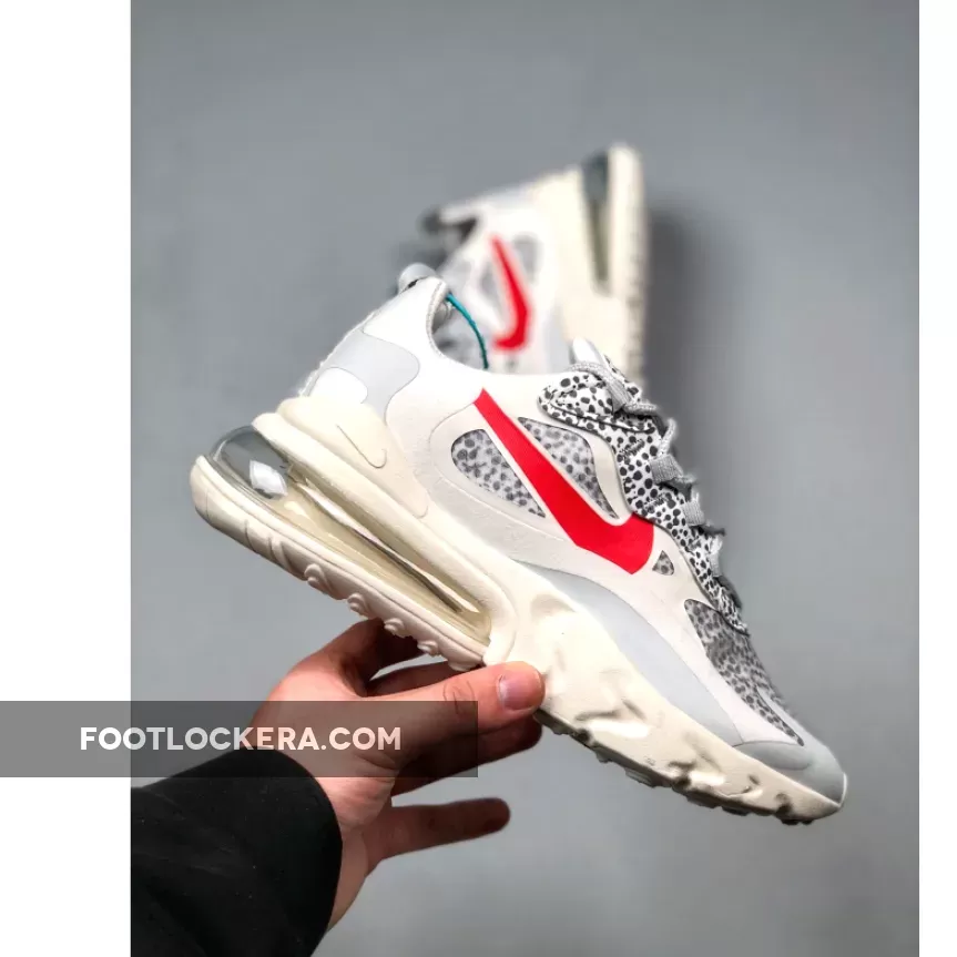 Nike WMNS Air Max 270 React 'Safari' White Red Grey CT2535-001 Discount