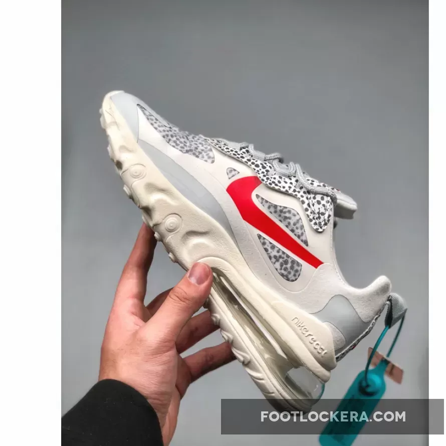 Nike WMNS Air Max 270 React 'Safari' White Red Grey CT2535-001 Discount