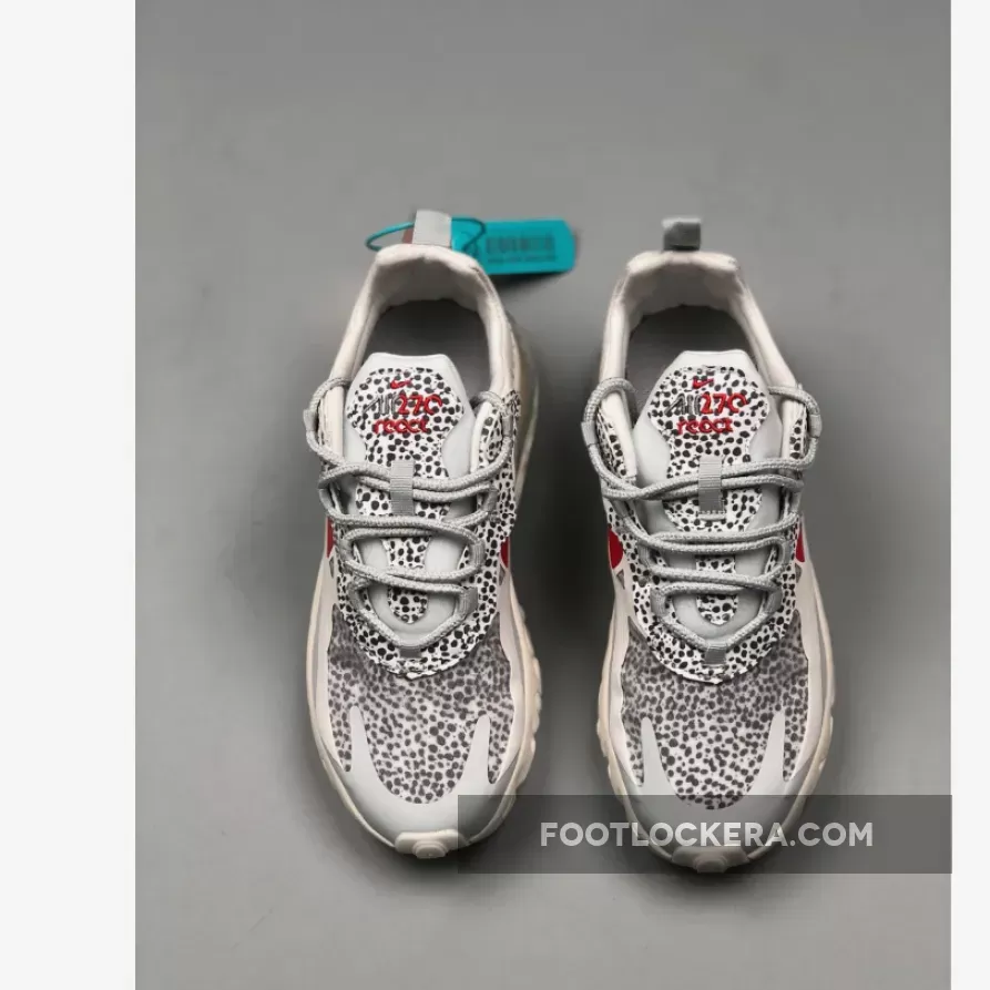 Nike WMNS Air Max 270 React 'Safari' White Red Grey CT2535-001 Discount