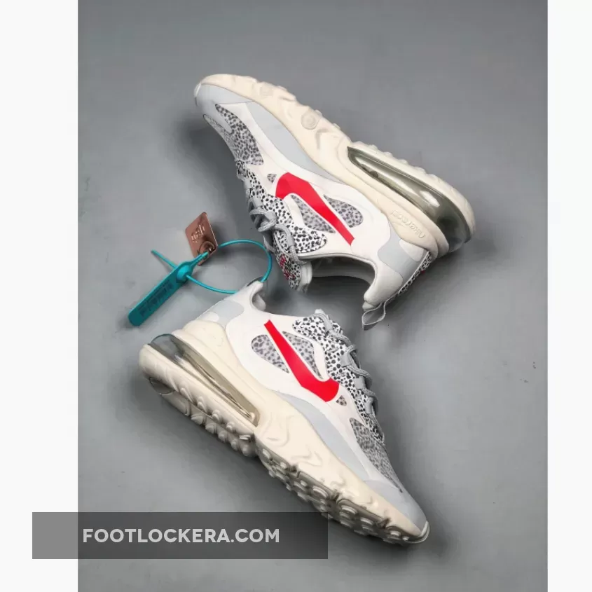 Nike WMNS Air Max 270 React 'Safari' White Red Grey CT2535-001 Discount