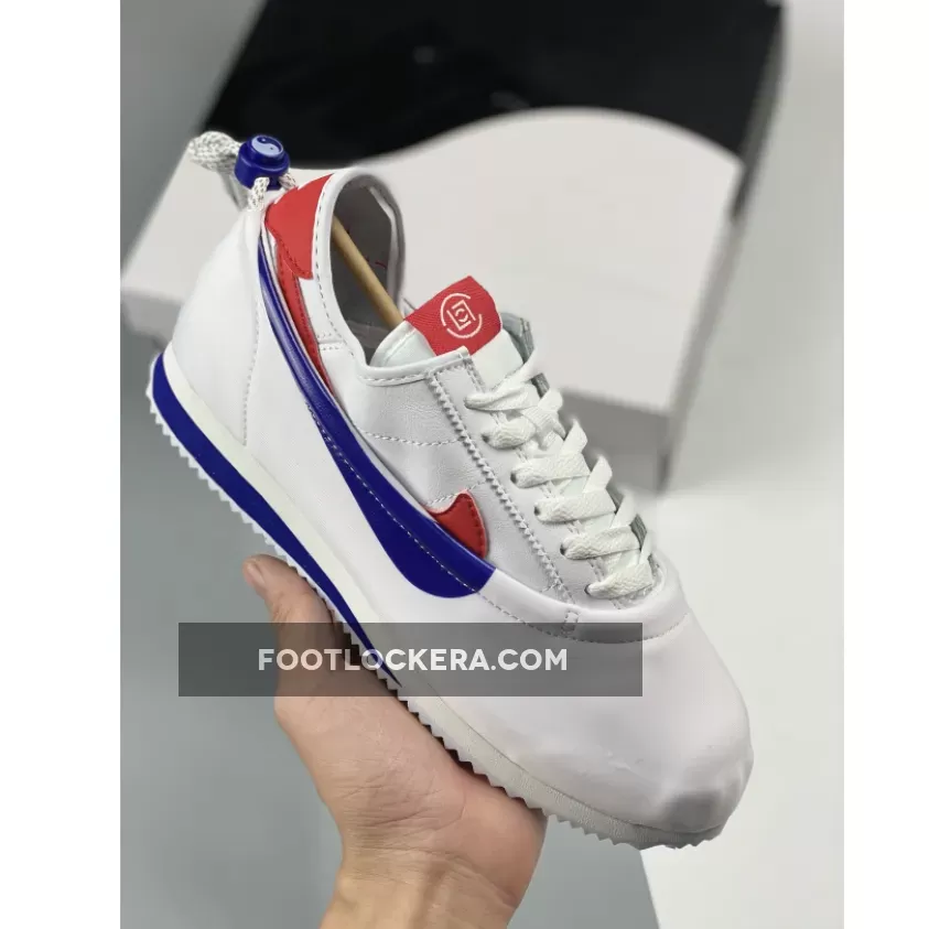 CLOT x Nike Cortez White Game Royal Red DZ3239-100 - tom hanks with the red bottom shoes