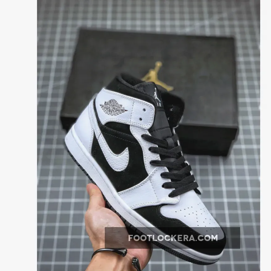 Cheap Retro Mids Jordan 1 Mid White Tuxedo 554724-113