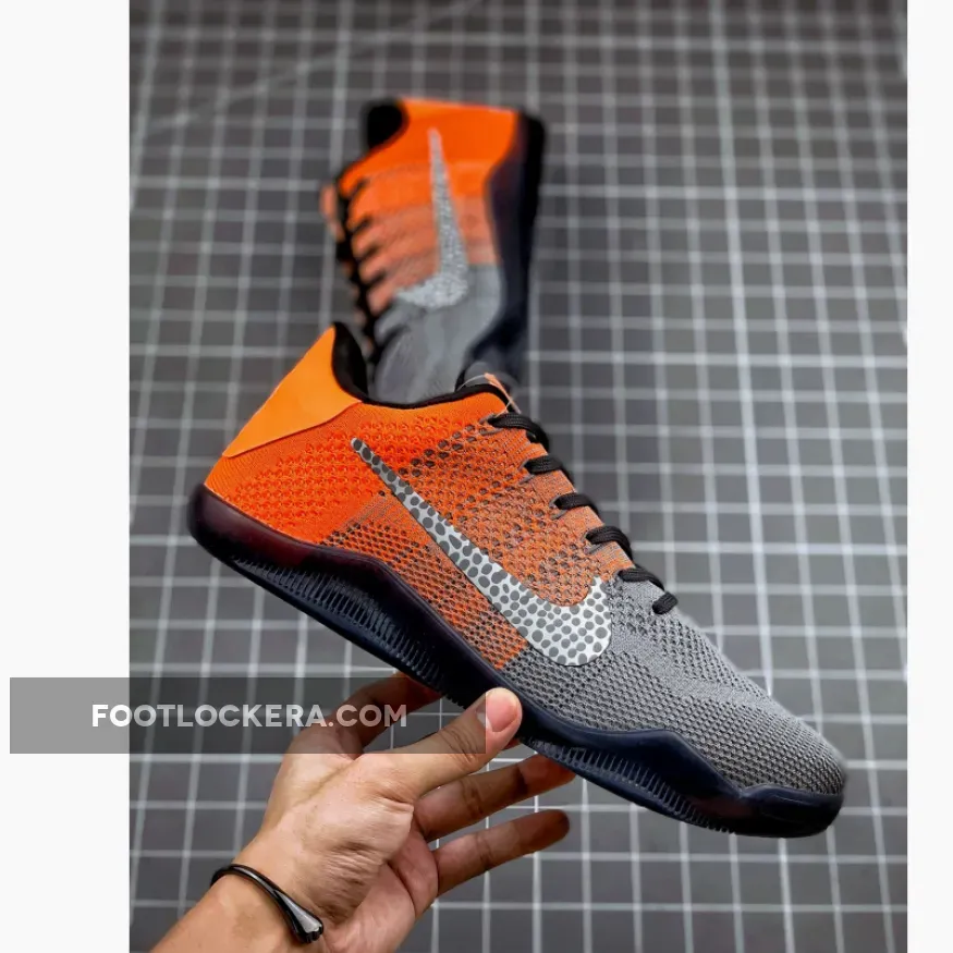 Nike Kobe 11 Elite Low 'Easter' Dark Grey and Volt-Bright Mango-Court Purple - Easter Kobes 822675-078