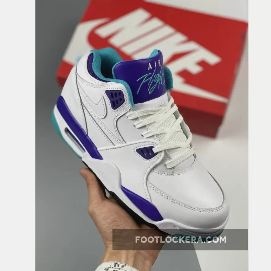 Nike Air Flight ’89 White/Dark Concord-Hyper Jade