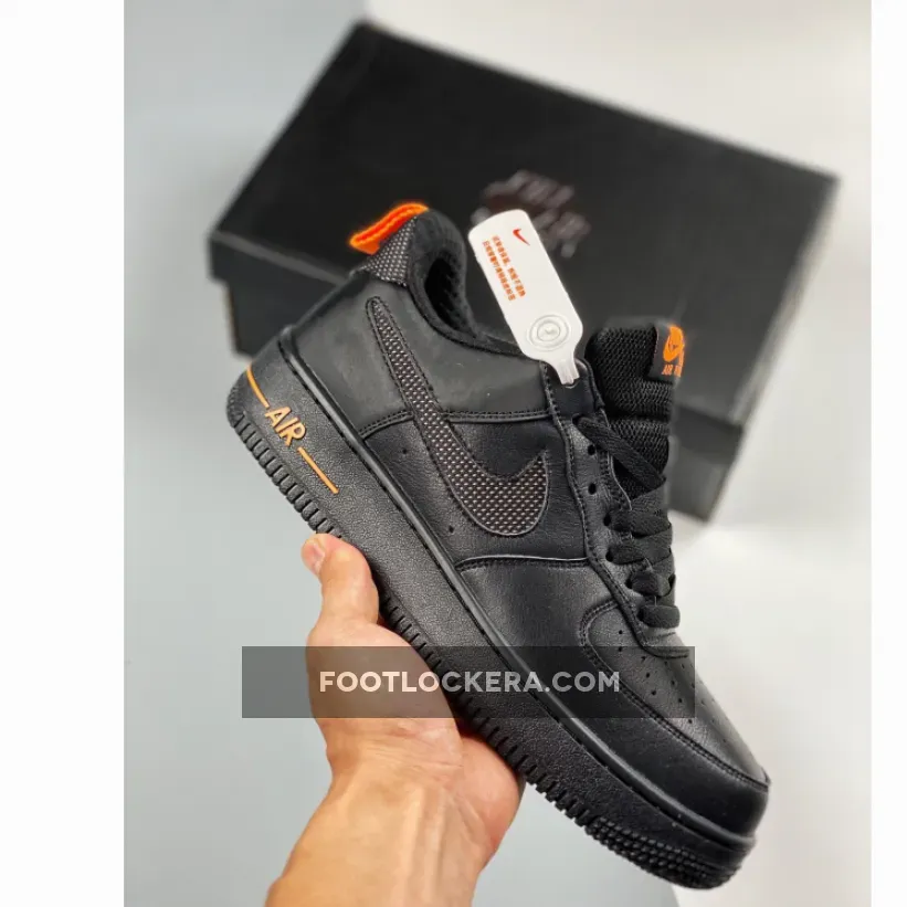 Nike Air Force 1 Low Cut Out Swoosh Black DC1429-002 #nike low cut