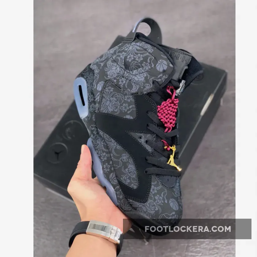 Air Jordan 6 Retro Sd Wmns 'Singles Day' AJ6 BLACK/BLACK-BLACK - Air Jordan 6 Retro Womens Shoe DB9818-001